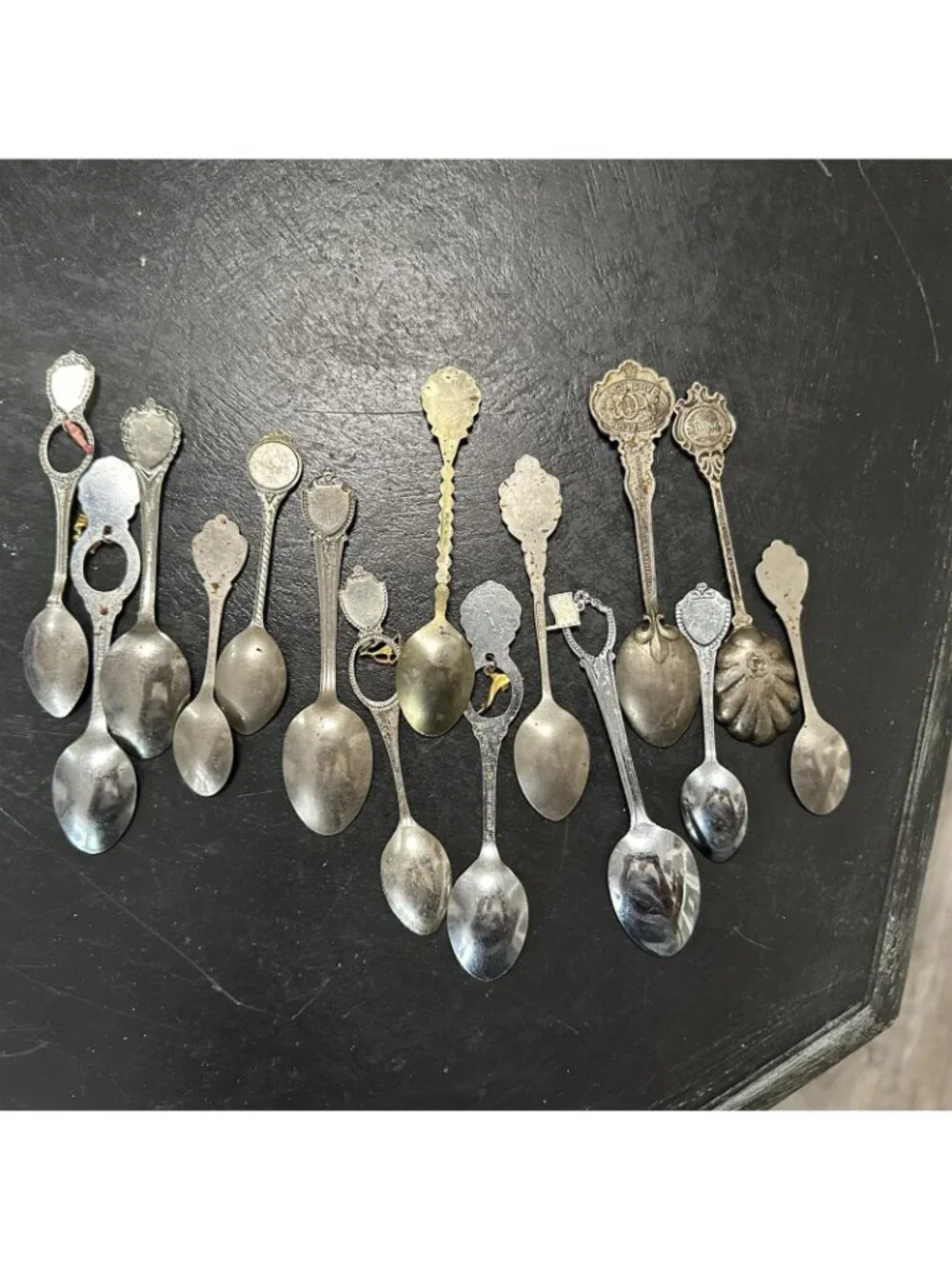 15 PIECE LOT VINTAGE COLLECTIBLE SOUVENIR SPOON USA STATES Japan